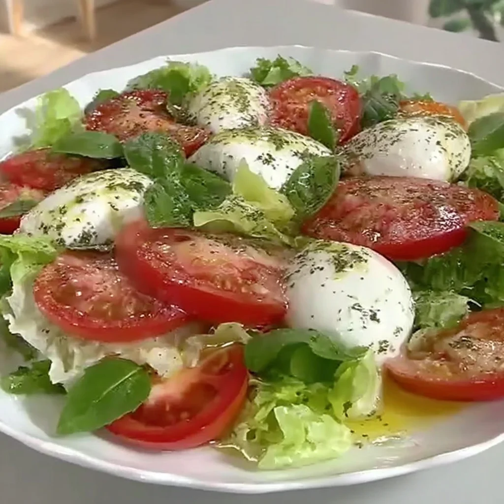Ensalada de tomate y burrata