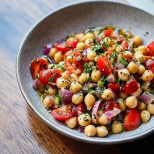 ensalada de garbanzos mediterránea