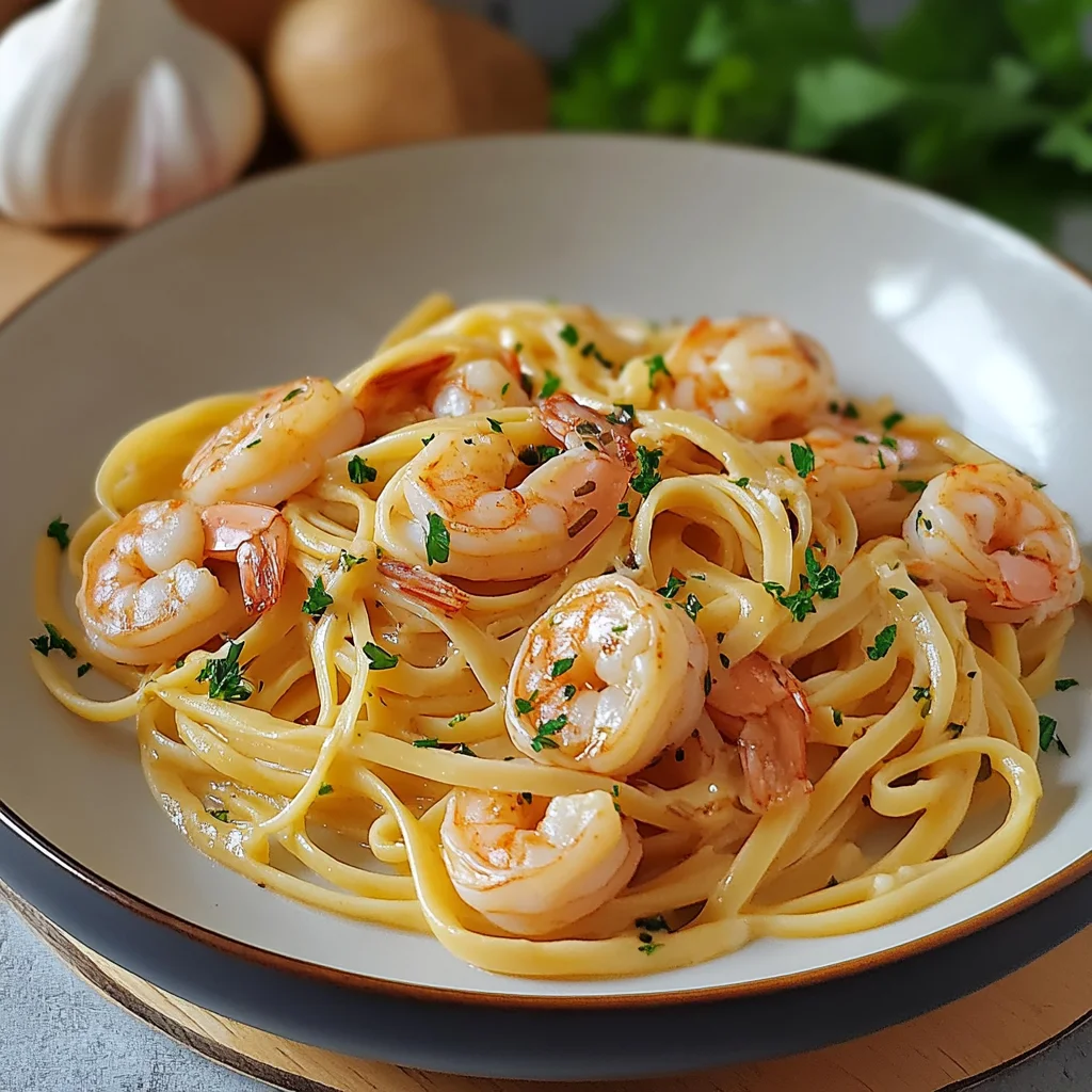 espaguetis con gambas al ajillo