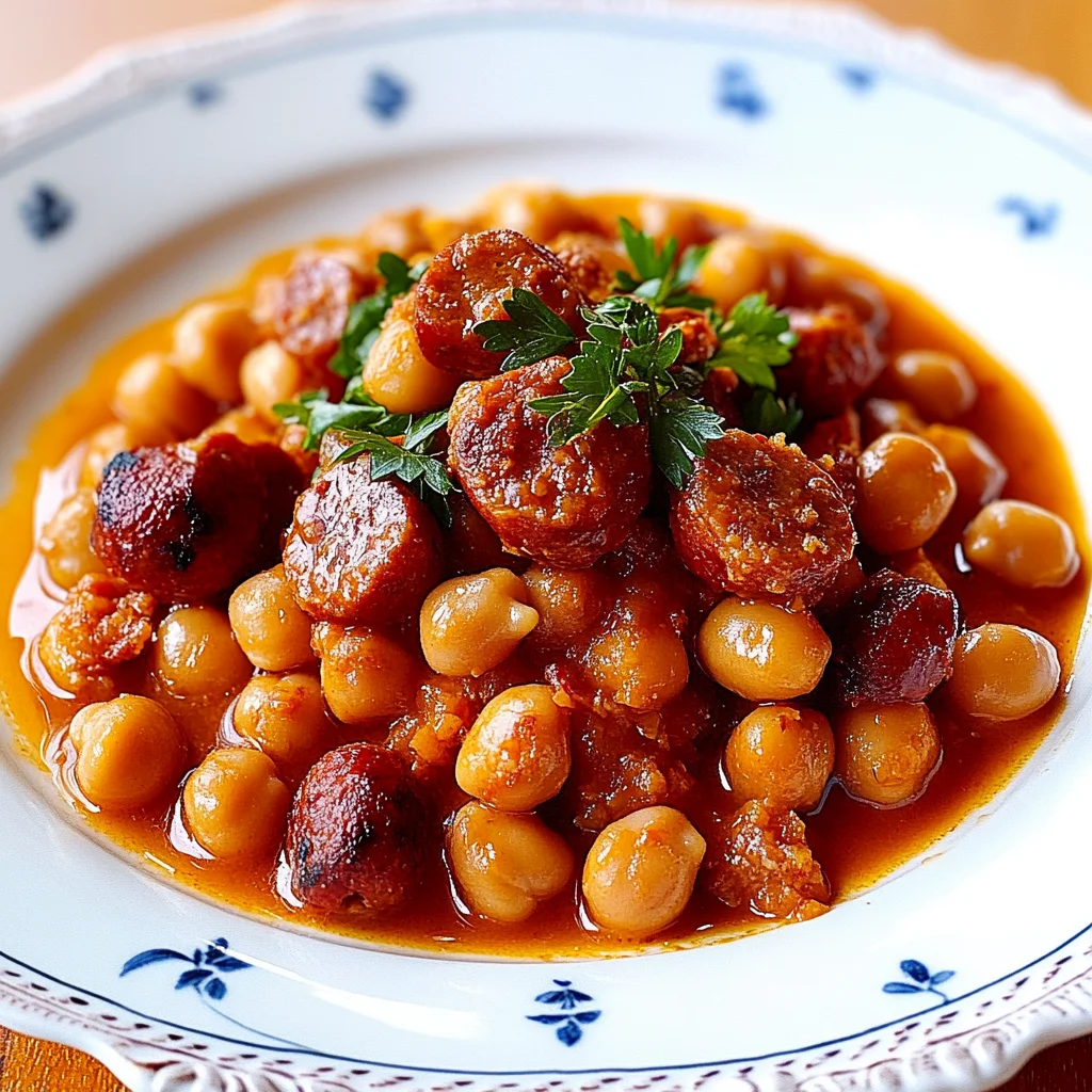 garbanzos con chorizo
