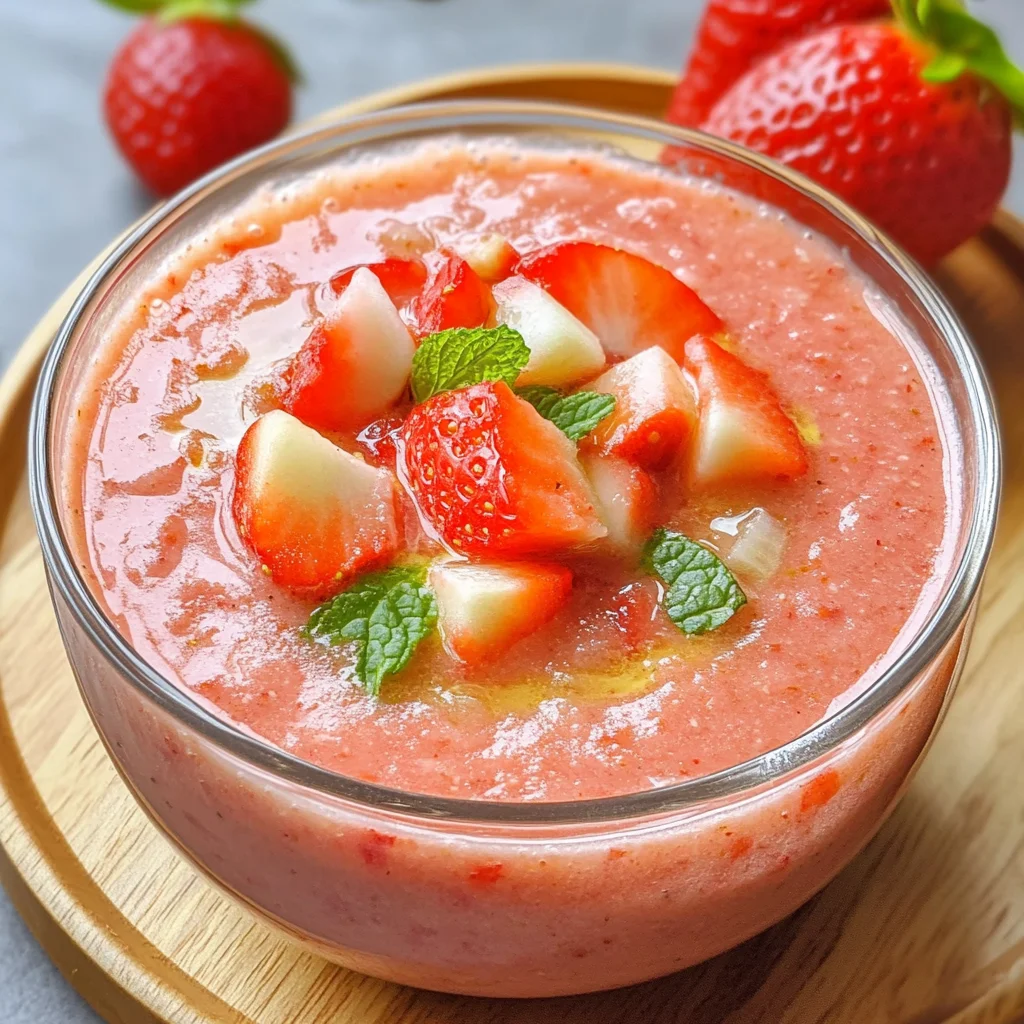gazpacho de fresas