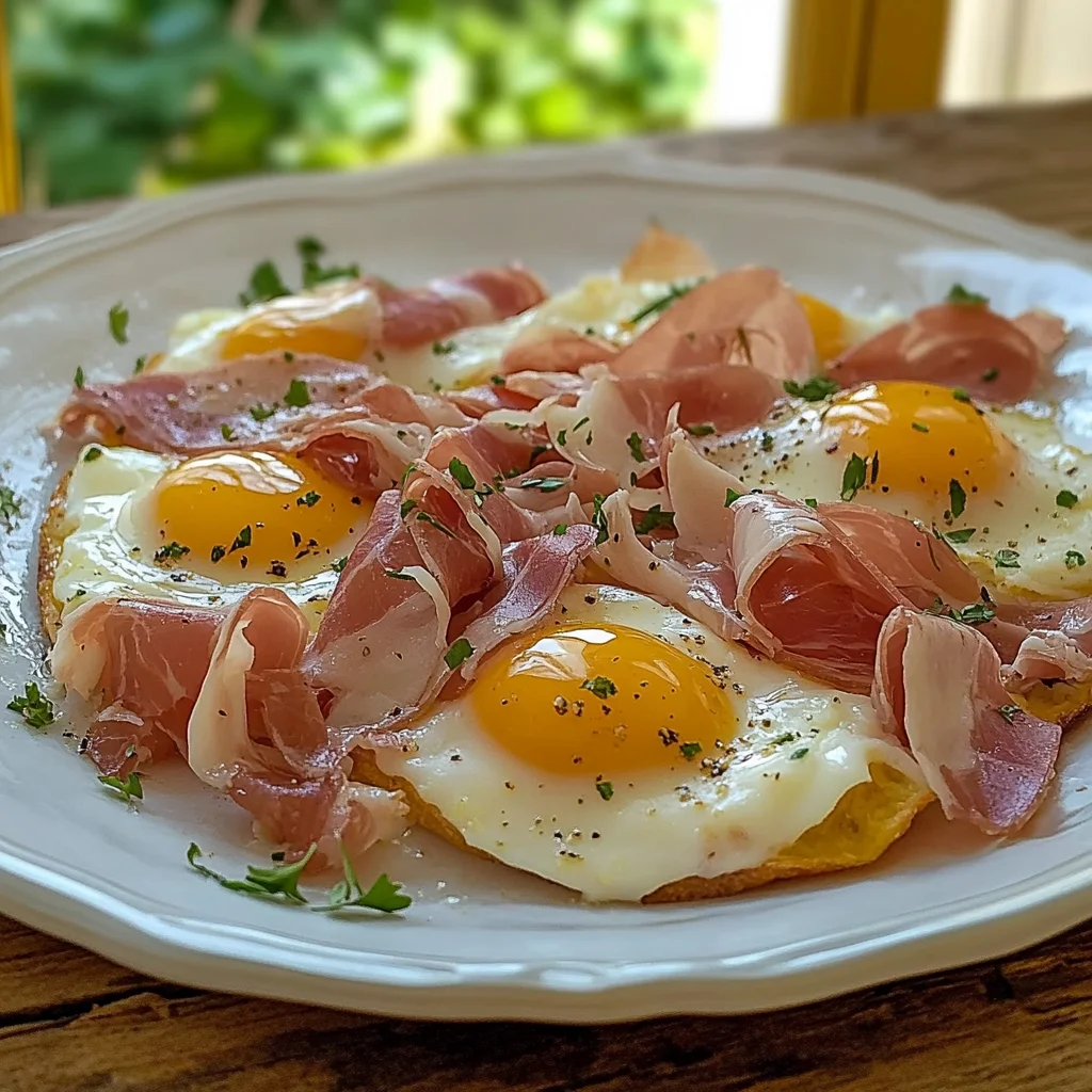 huevos rotos con jamon