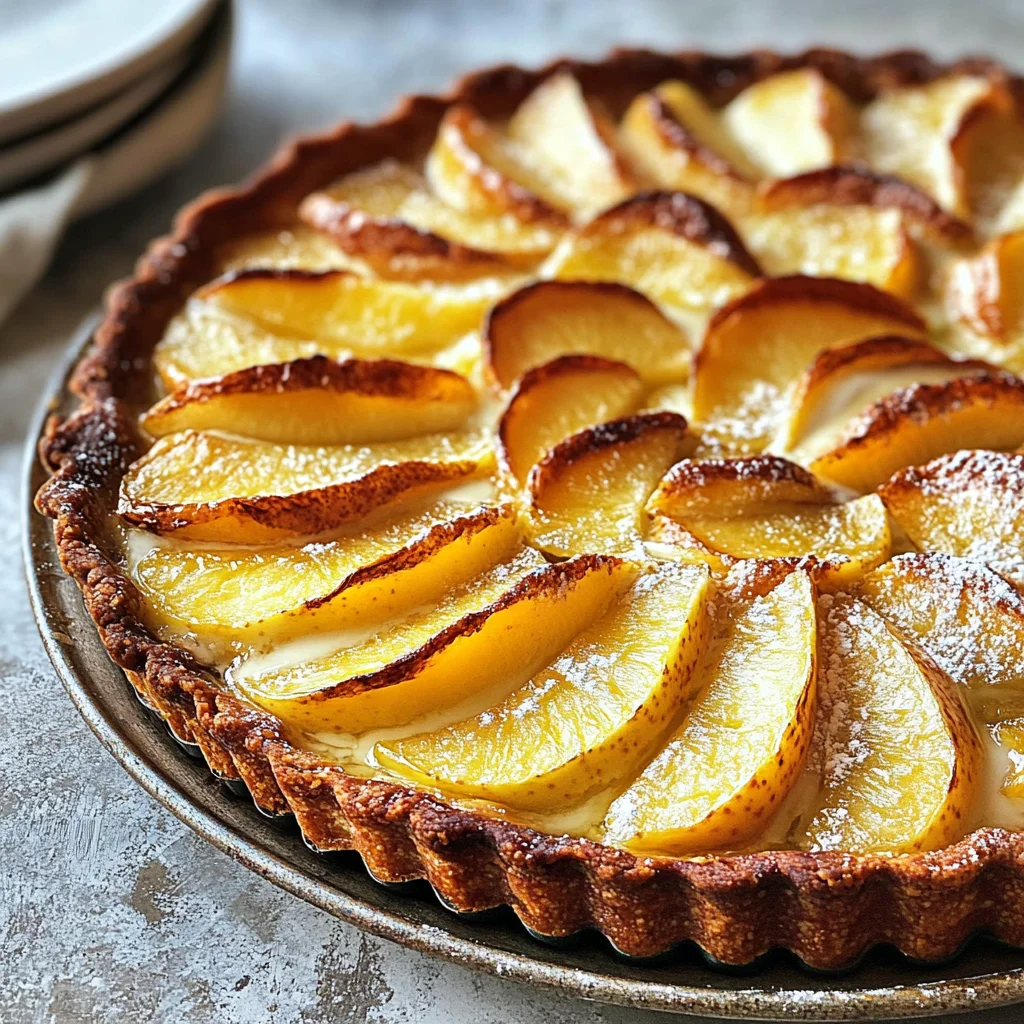 tarta manzana hojaldre y crema