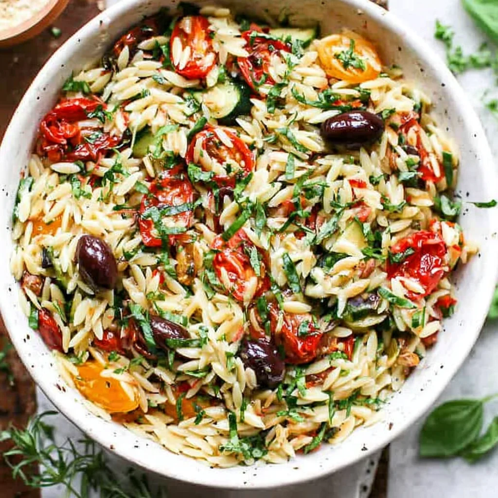 Ensalada de pasta orzo
