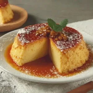 Flan de arroz con leche