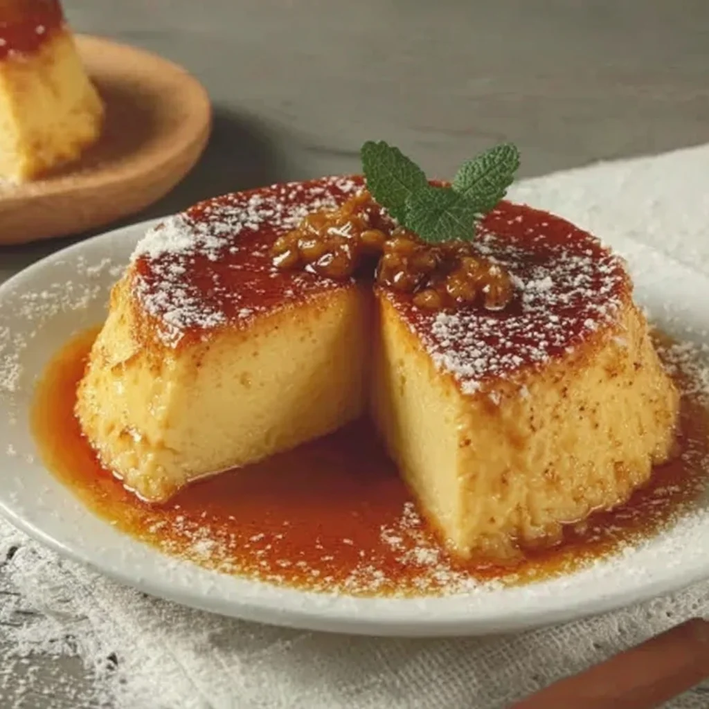 Flan de arroz con leche