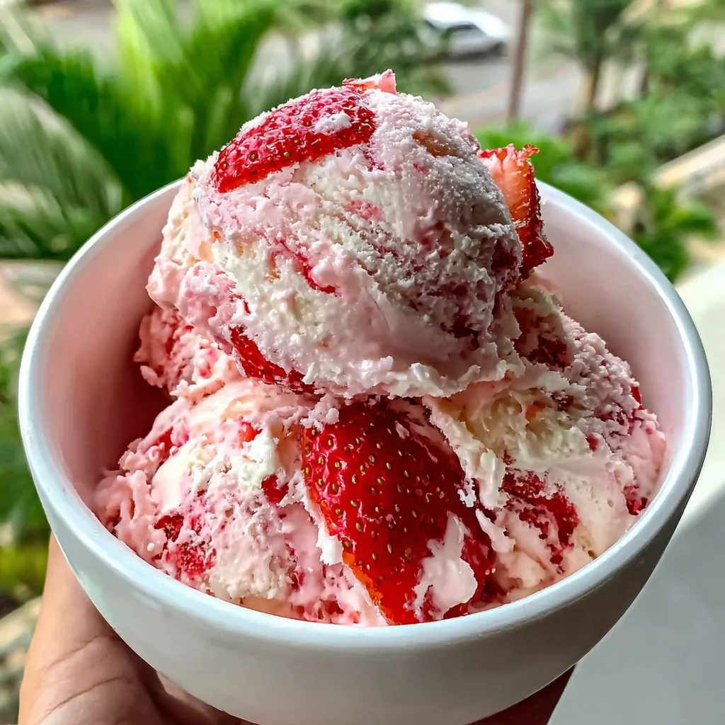 Helado de Fresa Casero