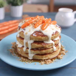 Hot cakes de zanahoria con betún