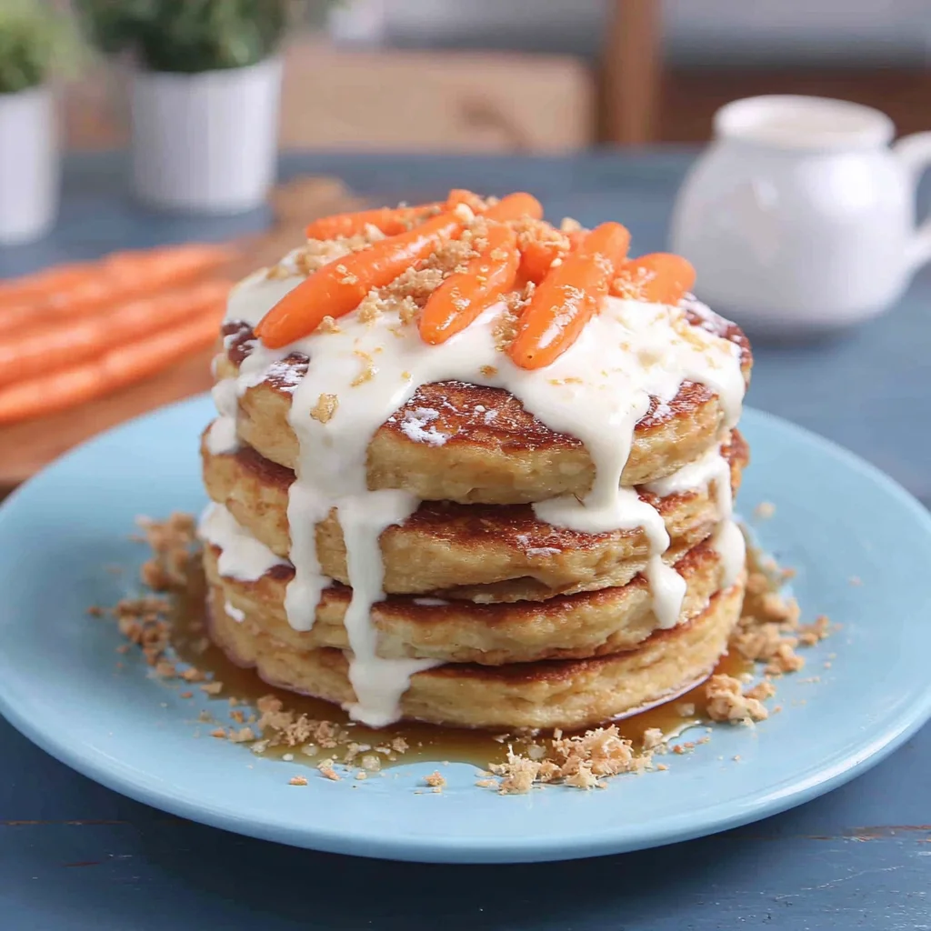 Hot cakes de zanahoria con betún
