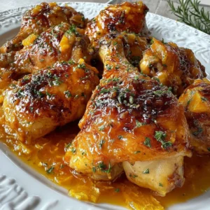 Muslos de pollo en salsa de naranja