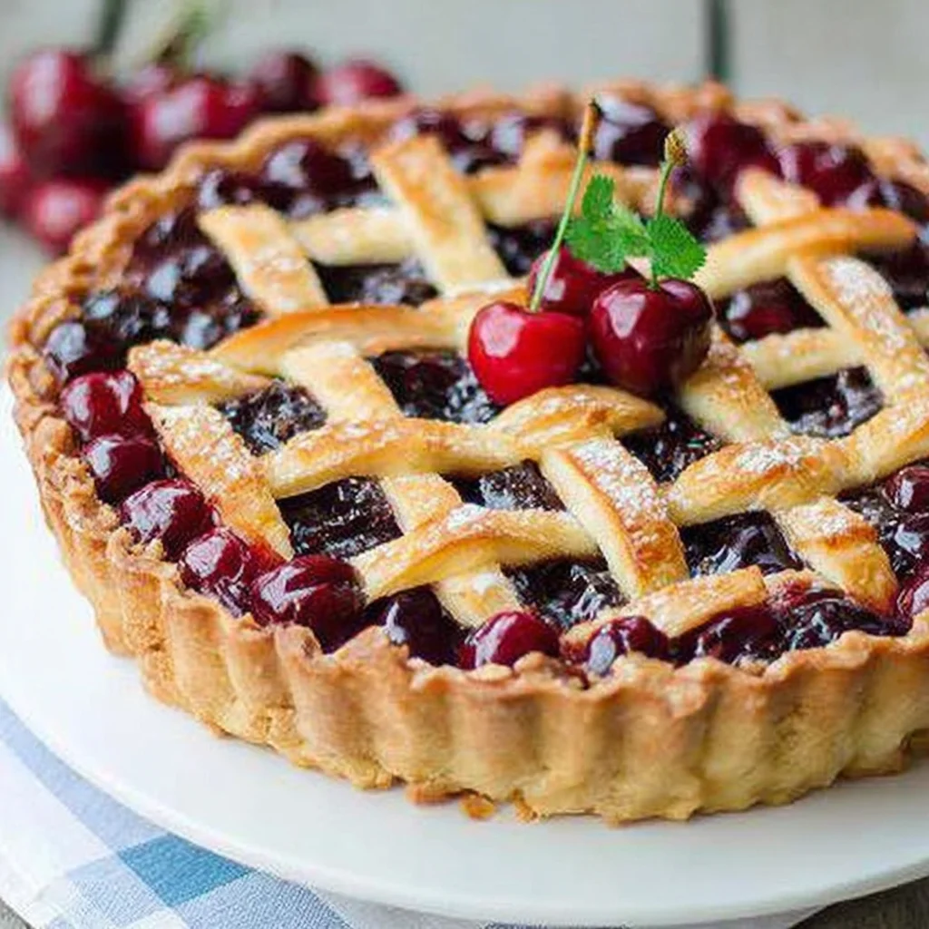 Tarta de Cerezas Casera