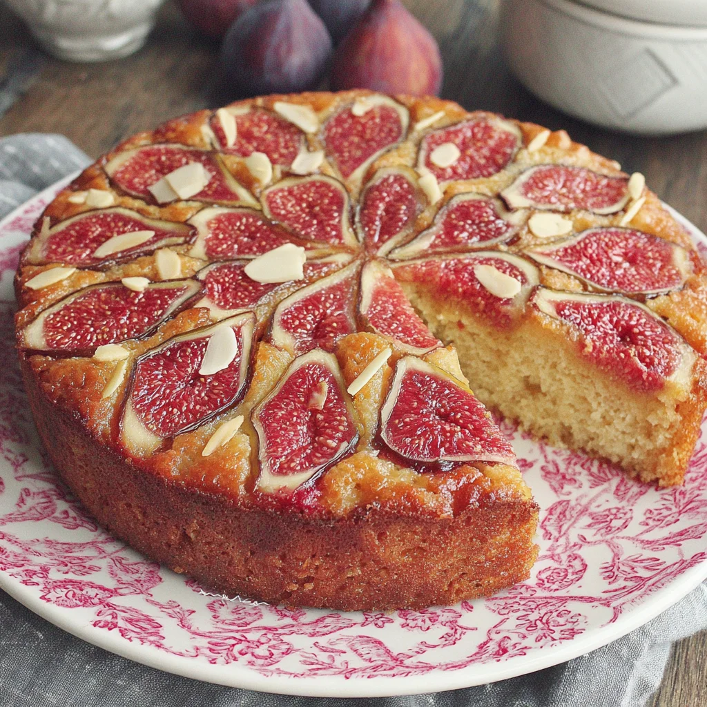 Tarta de higos y almendras