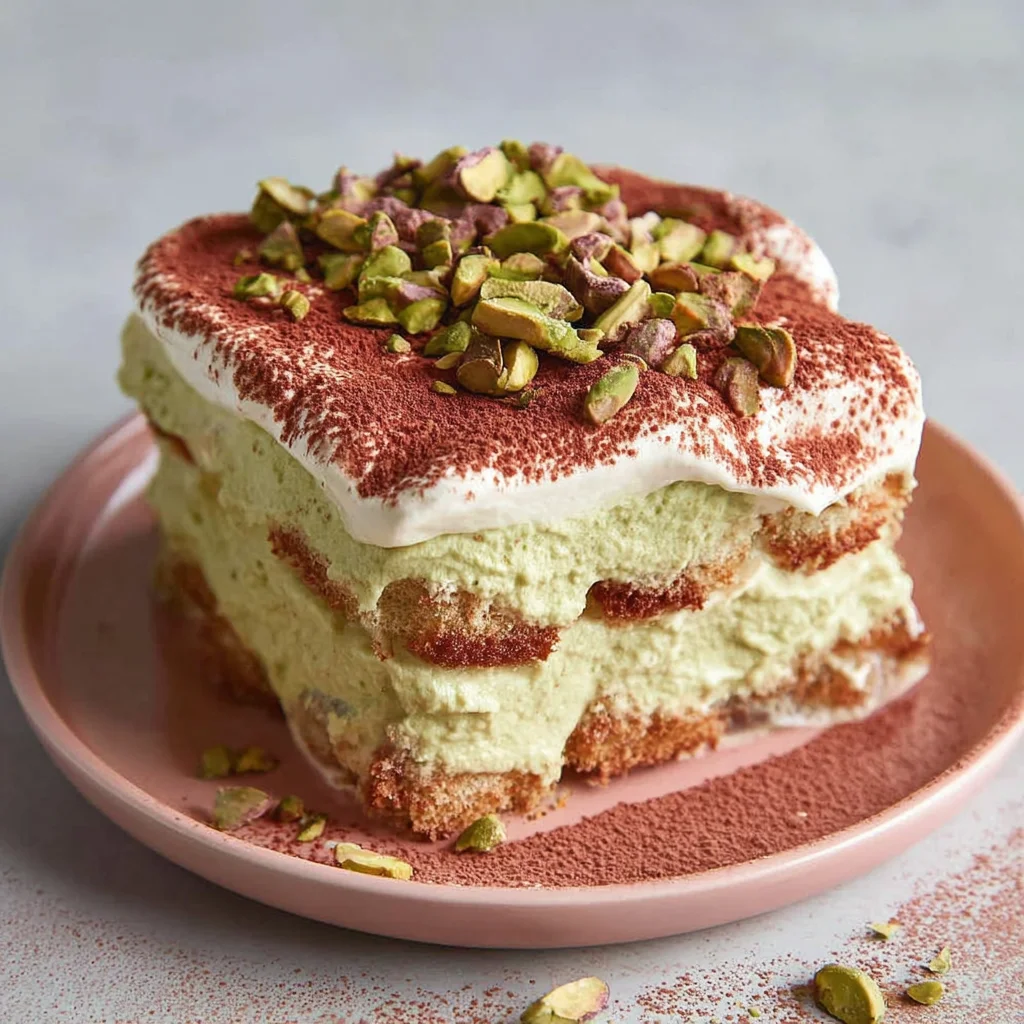 Tiramisú de pistacho italiano