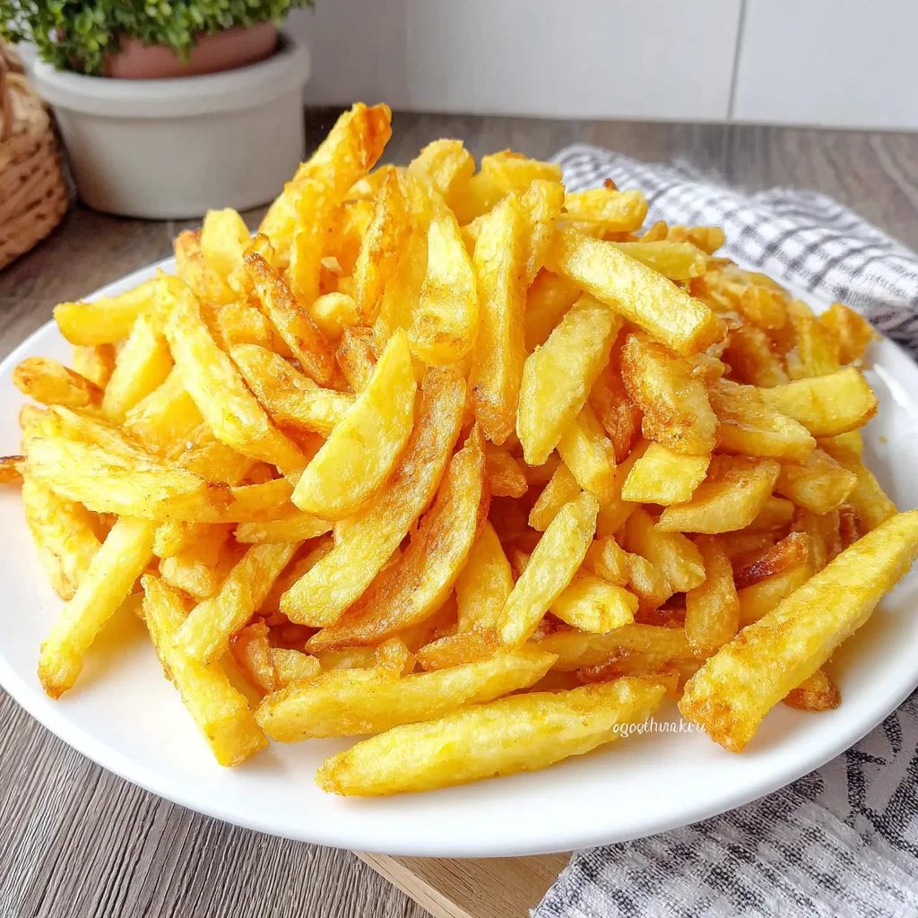patatas fritas en freidora de aire
