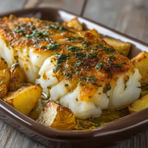 Bacalao al horno con patatas