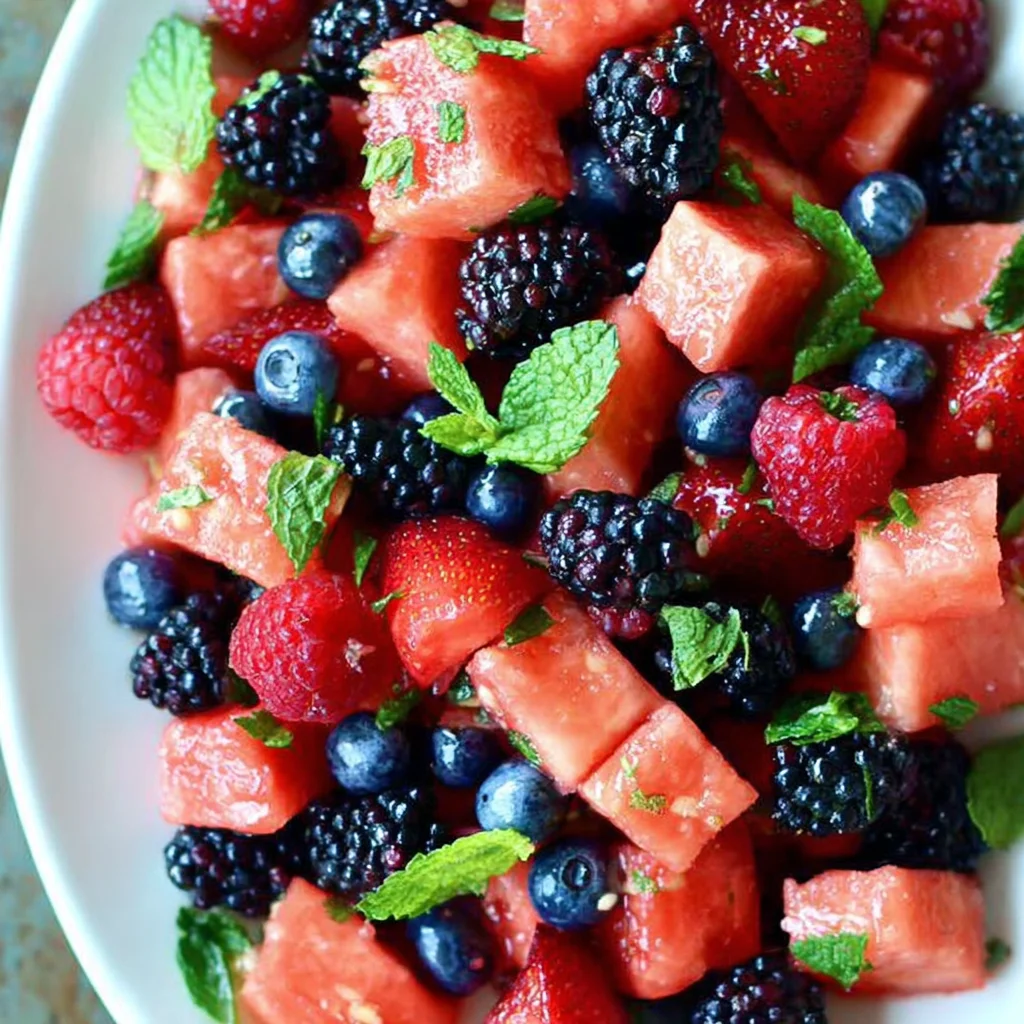 Berry Watermelon Fruit Salad
