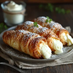 Canutillos de Hojaldre Rellenos de Crema