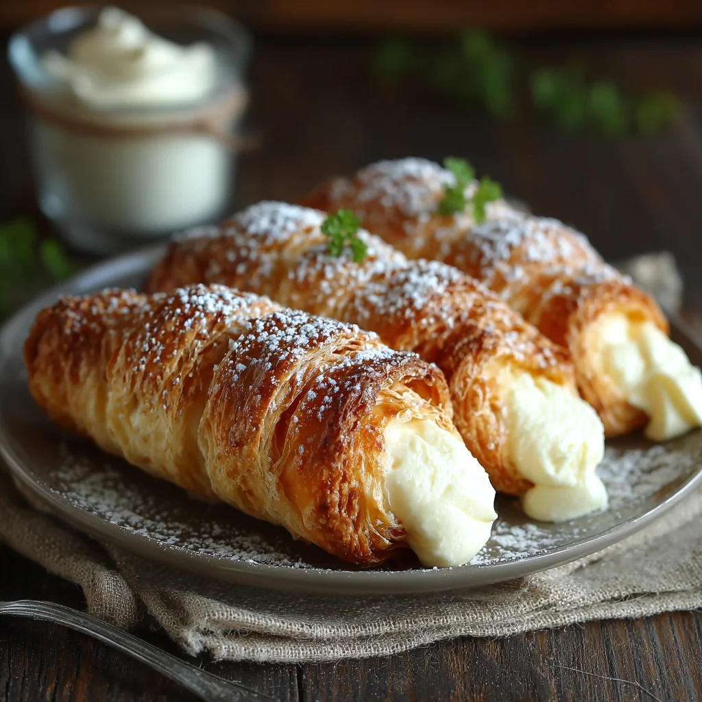 Canutillos de Hojaldre Rellenos de Crema