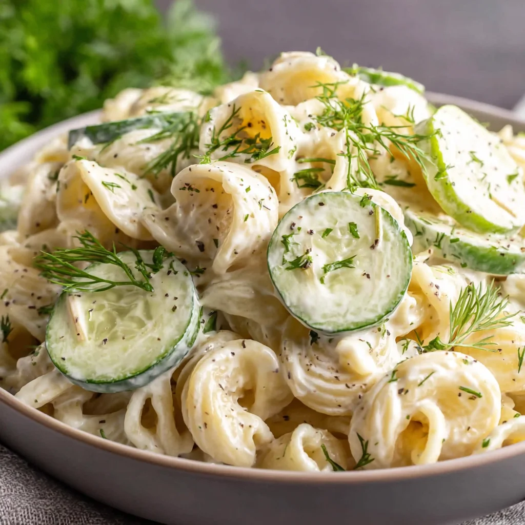 Creamy Cucumber Pasta Salad