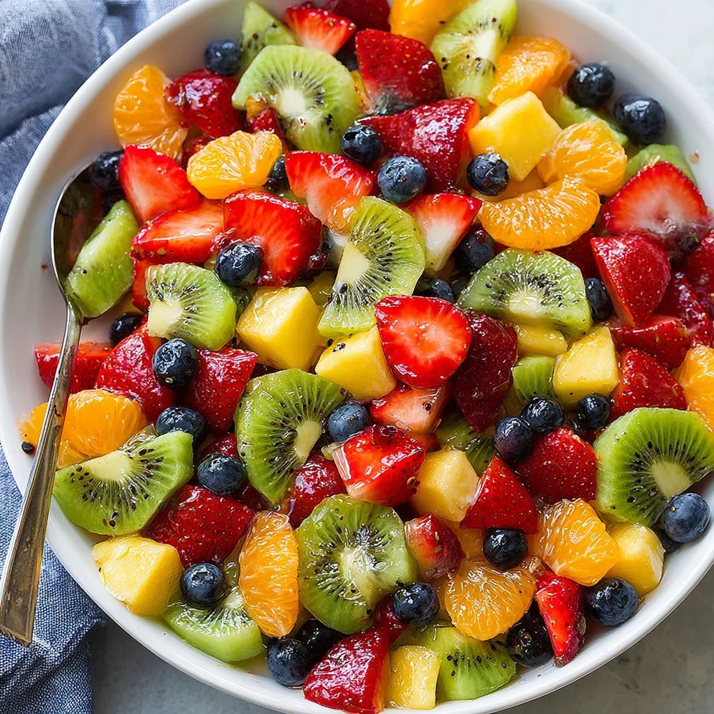 Honey Lime Rainbow Fruit Salad