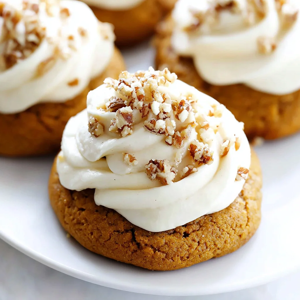 Pumpkin Cookies with Creamy Frosting