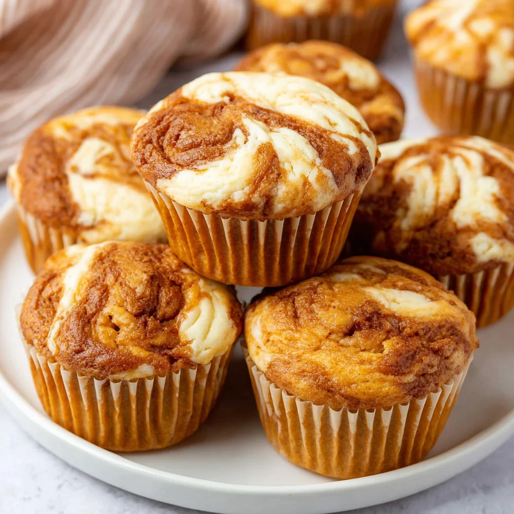 Pumpkin Cream Cheese Swirl Muffins