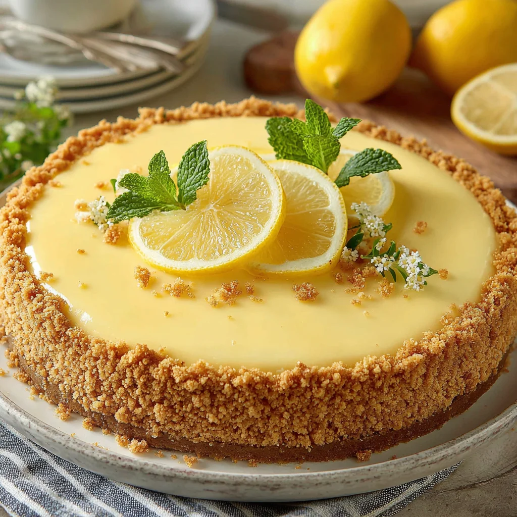 Tarta de galleta y limón
