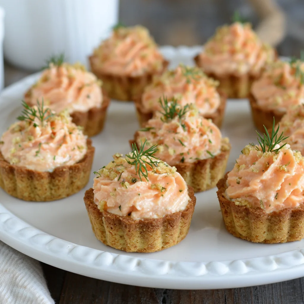 Tartaletas de mousse de salmón