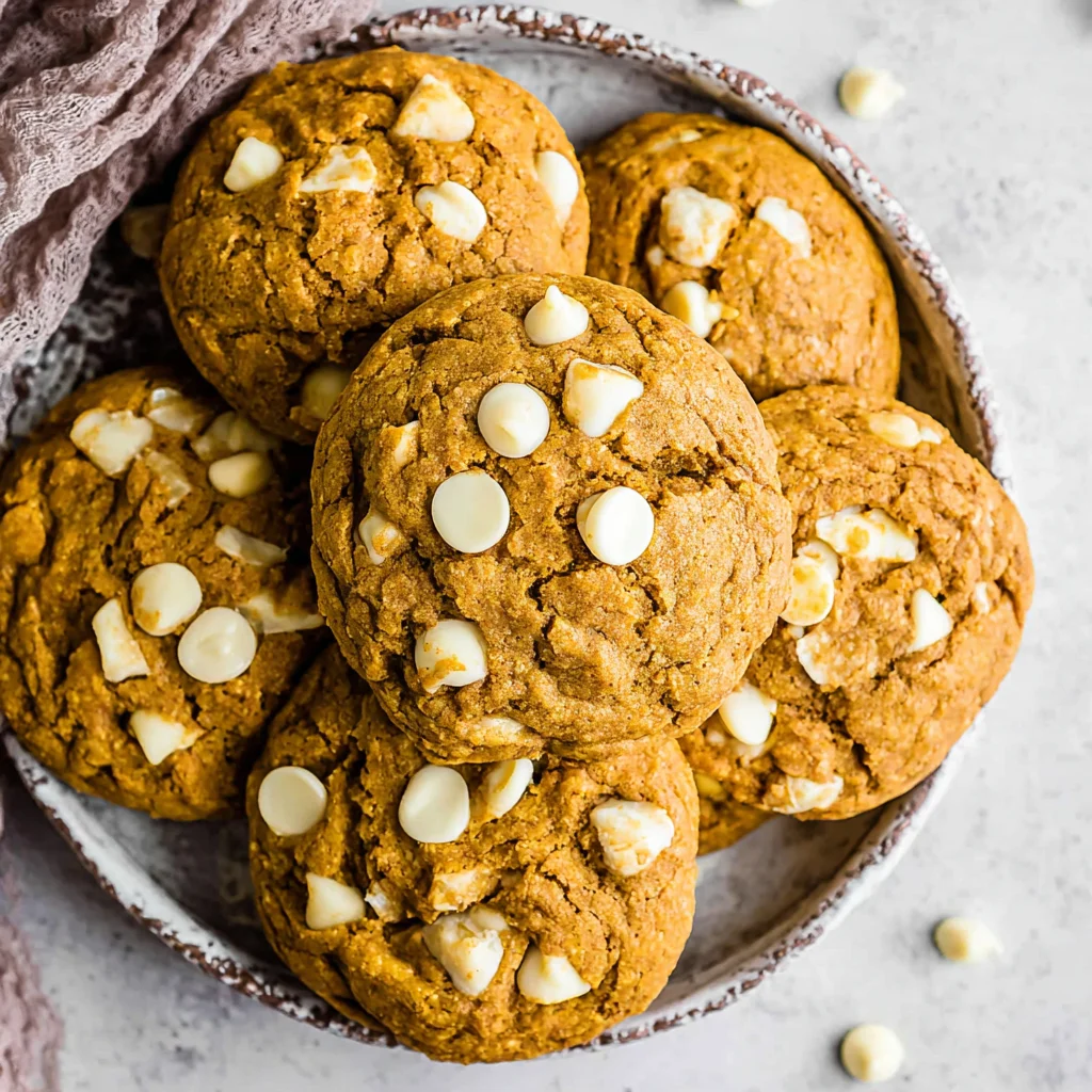 White Chocolate Chip Pumpkin Cookies