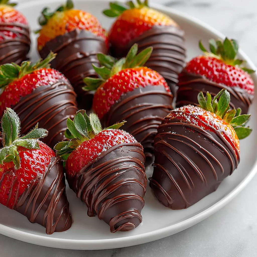 fresas con chocolate