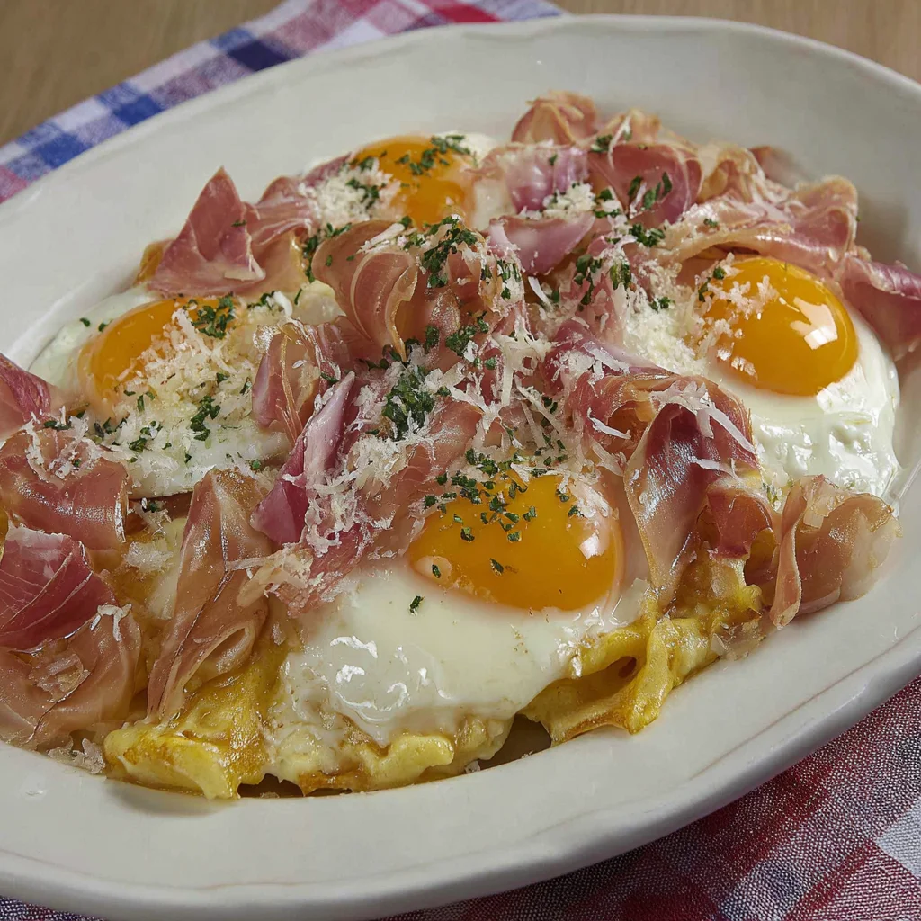 huevos rotos con jamon