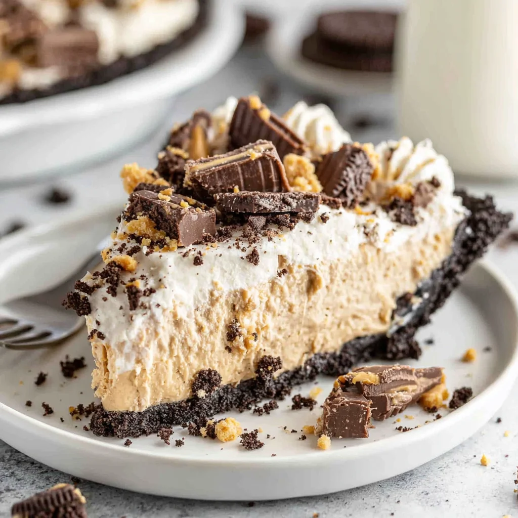 6-Ingredient Peanut Butter Pie with Easy Oreo Crust