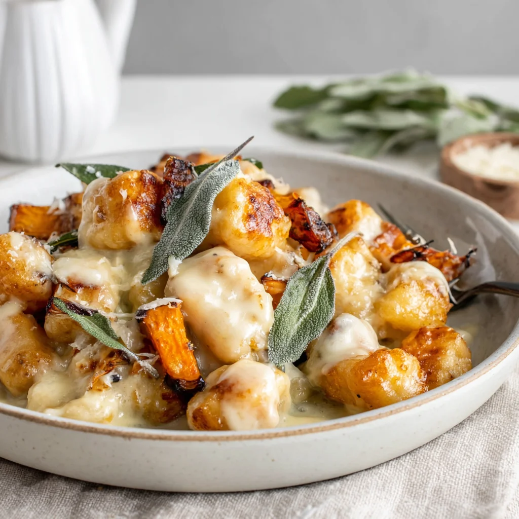 Air Fryer Pumpkin Gnocchi Bake