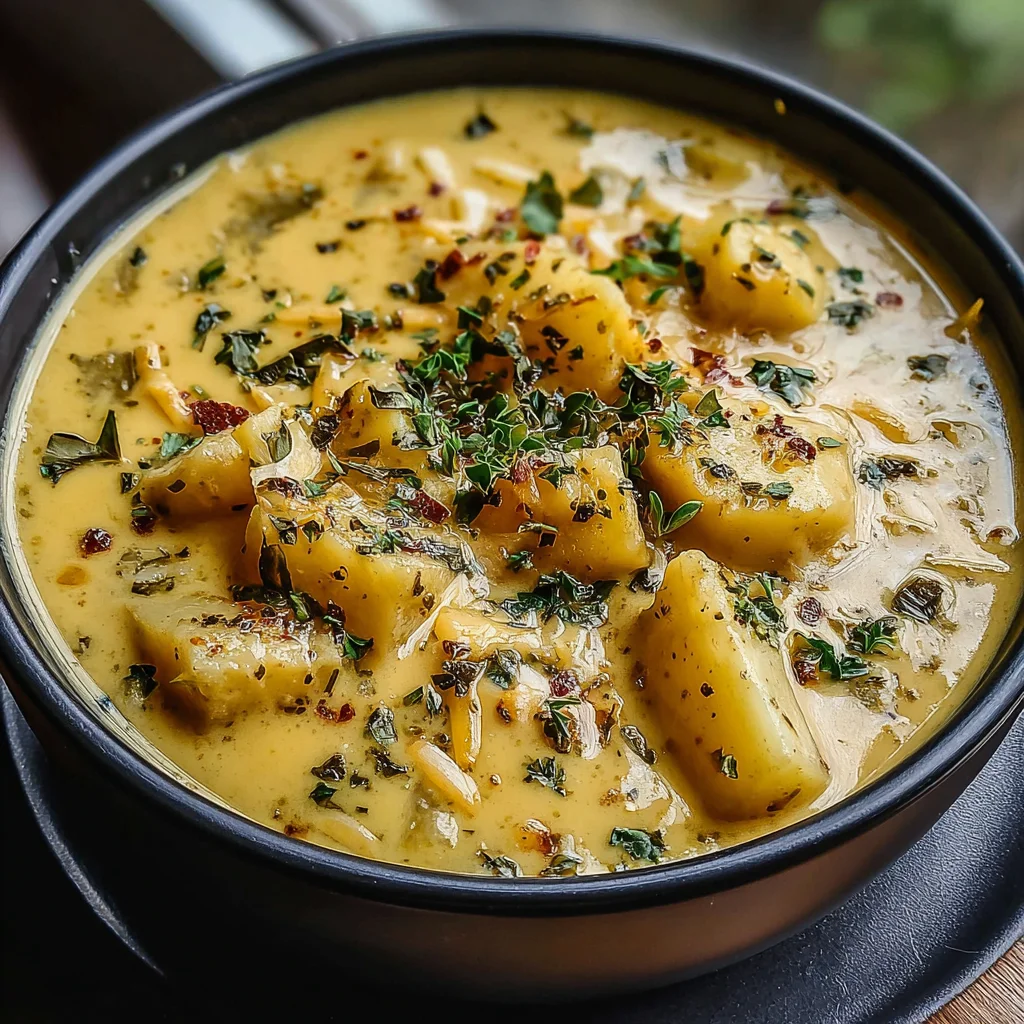 Cheddar Garlic Herb Potato Soup: A Creamy, Comforting Classic