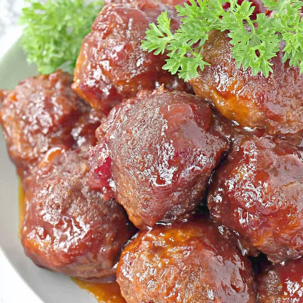 Cranberry BBQ Crockpot Meatballs: The Ultimate Easy Party Appetizer