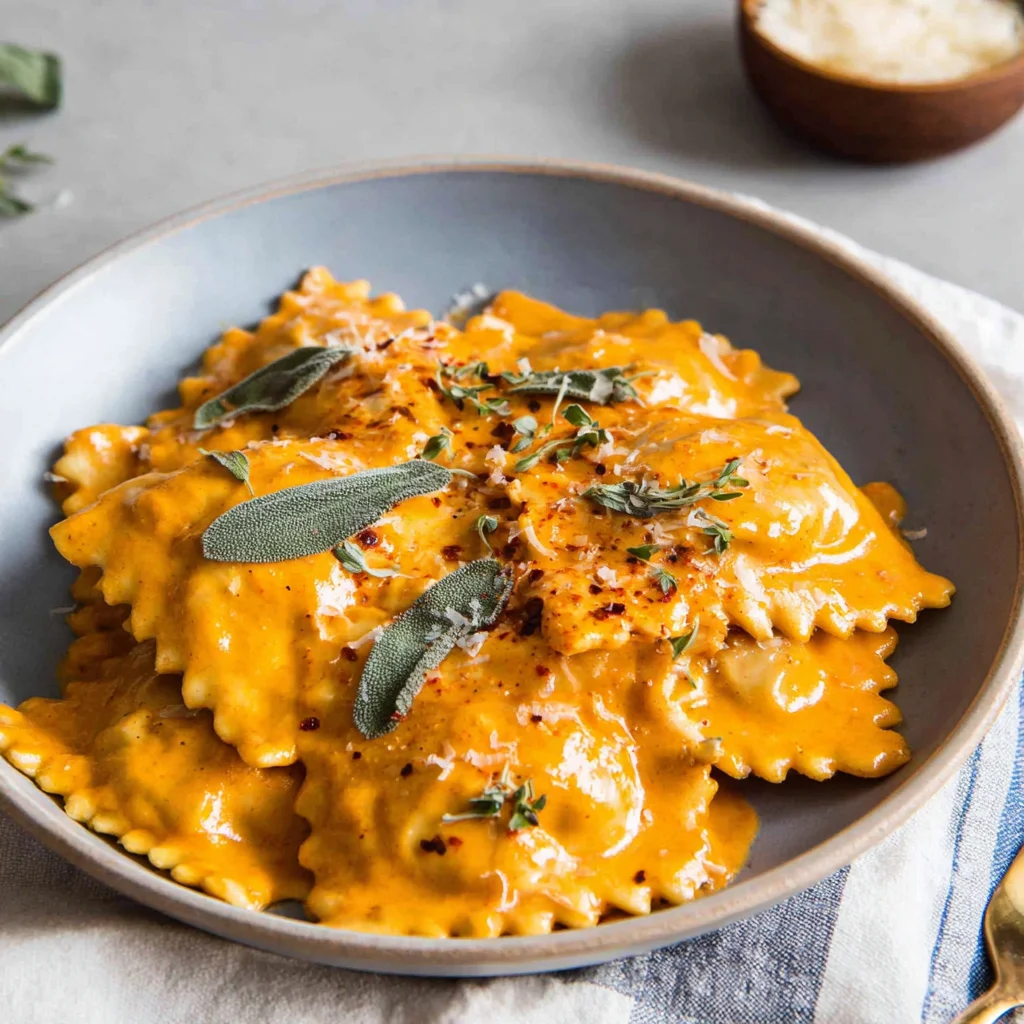 Creamy Pumpkin Ravioli