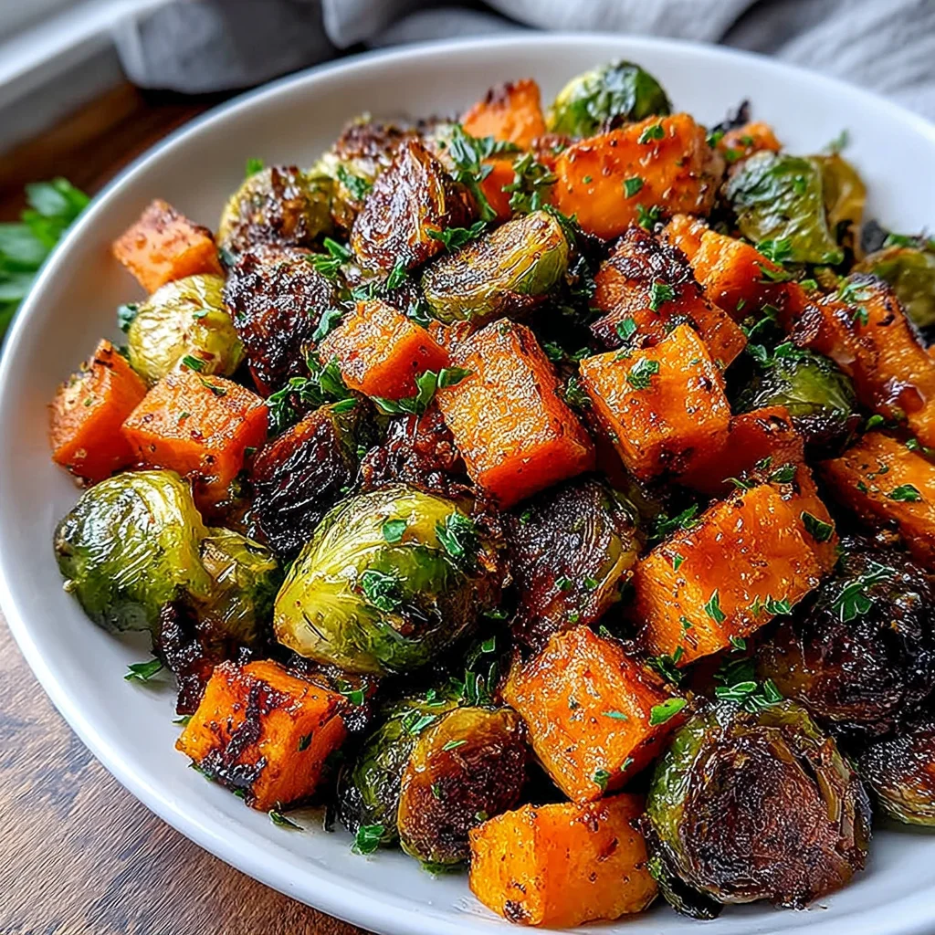 The Ultimate Guide to Perfect Roasted Brussels Sprouts & Sweet Potatoes (Crispy, Caramelized, and Irresistible)