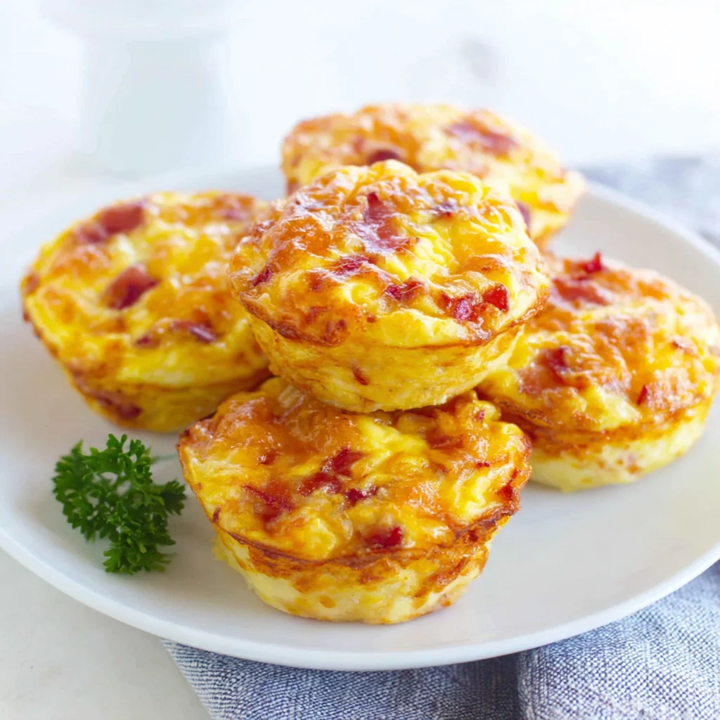 Fluffy Baked Bacon & Cheese Egg Bites: The Ultimate High-Protein Breakfast Solution