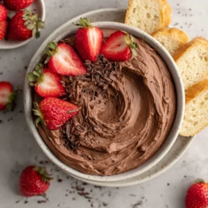 Chocolate Cream Cheese Fruit Dip