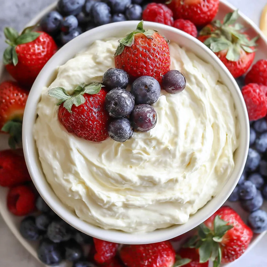 Marshmallow Cream Cheese Fruit Dip