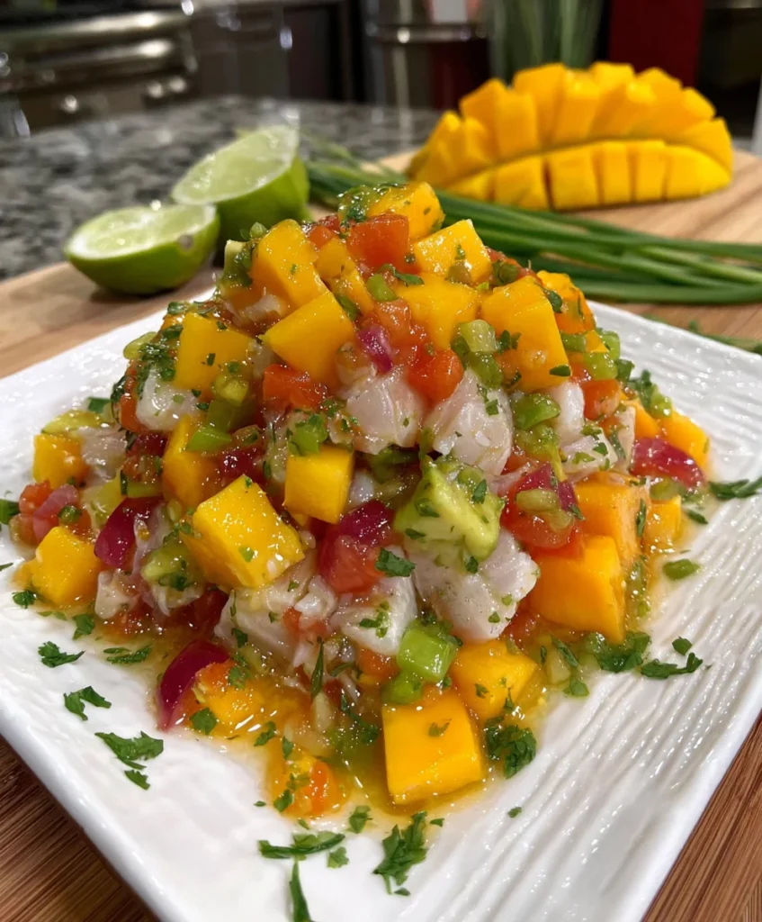 Ceviche de Pescado con Mango