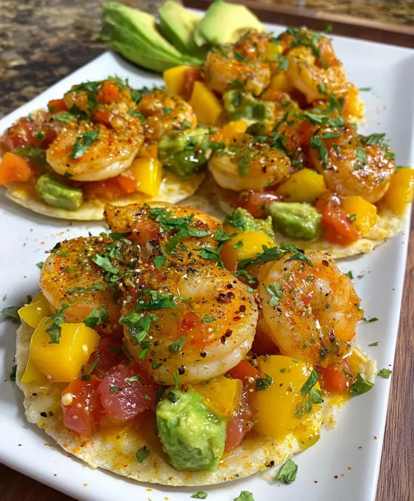 Tostaditas de Aguacate y Camarón