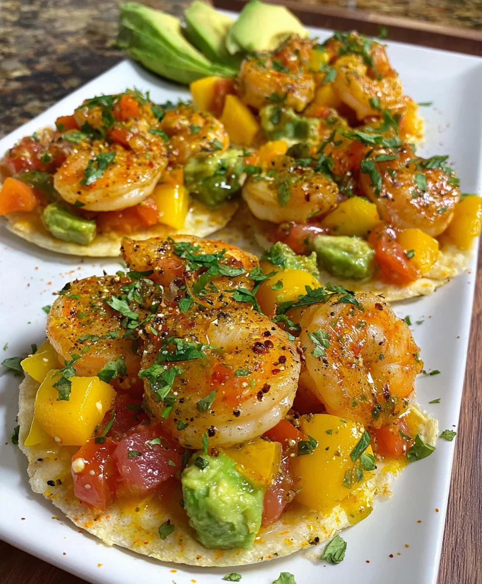 Tostaditas de Aguacate y Camarón