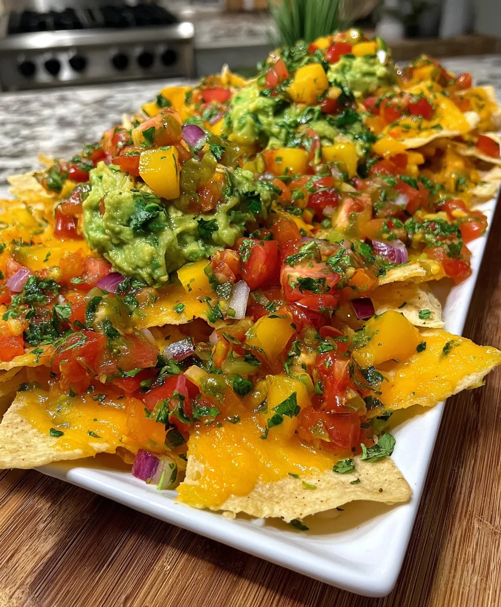 Nachos con Guacamole y Pico de Gallo